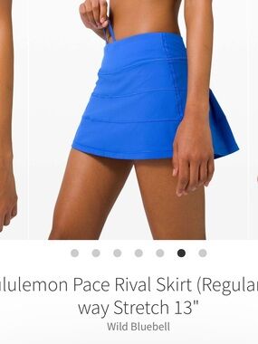 Lululemon Pace Rival Skirt Wild Bluebell Regular 13” Size 6 Rare